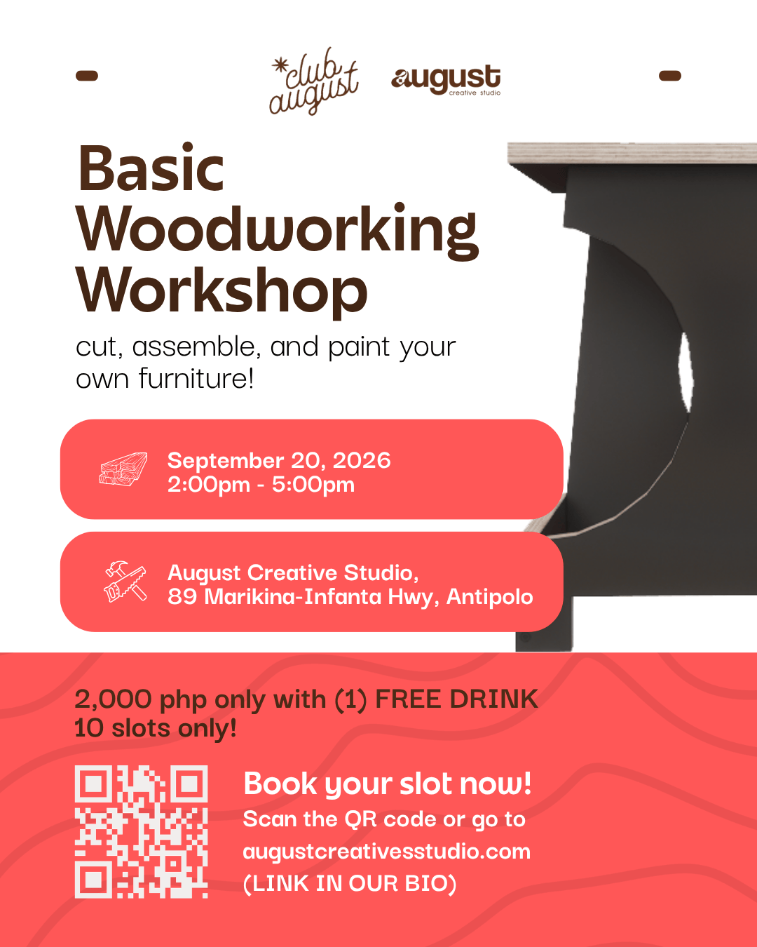 Basic Woodworking Workshop (Sept 20)