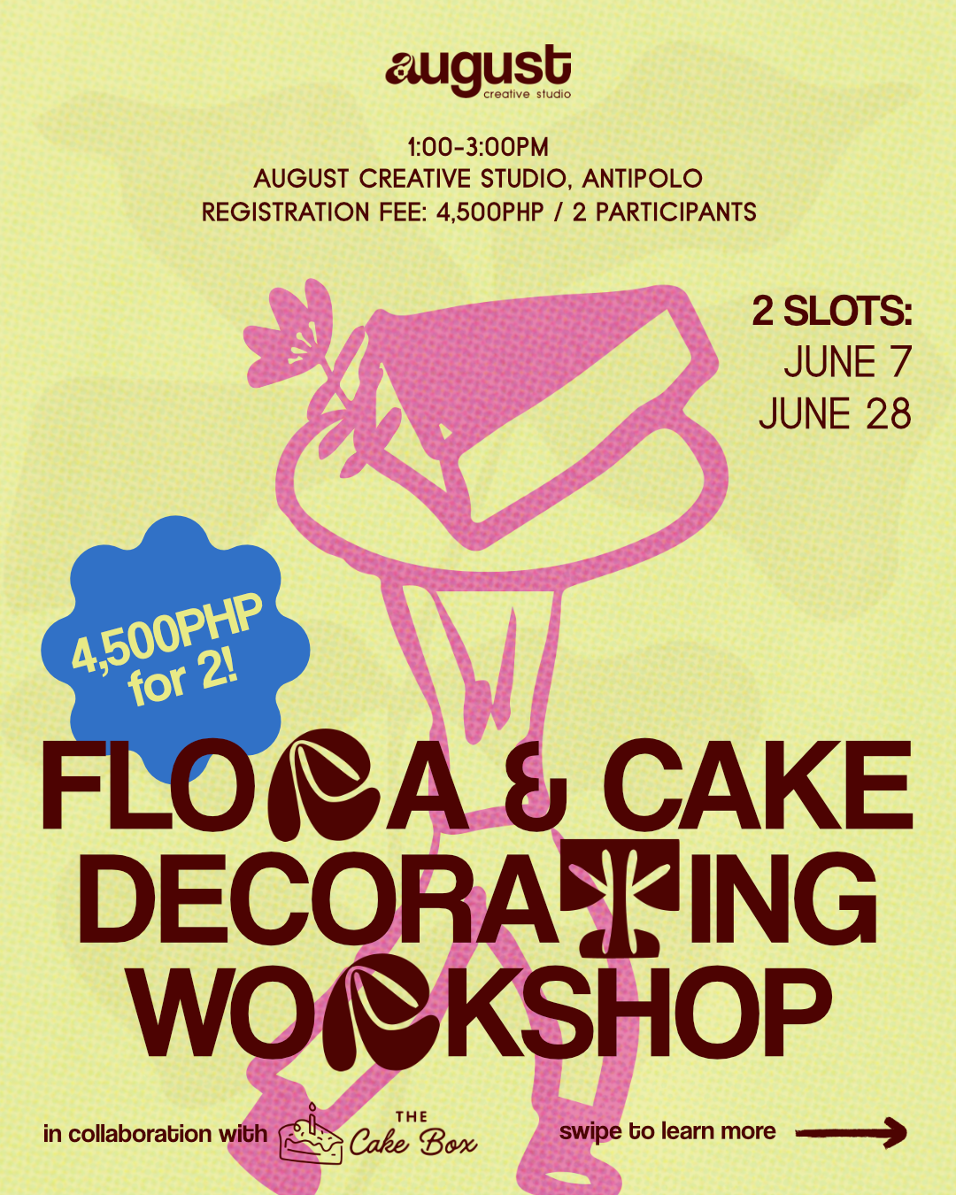 Flora & Cake Decorating Workshop for TWO!